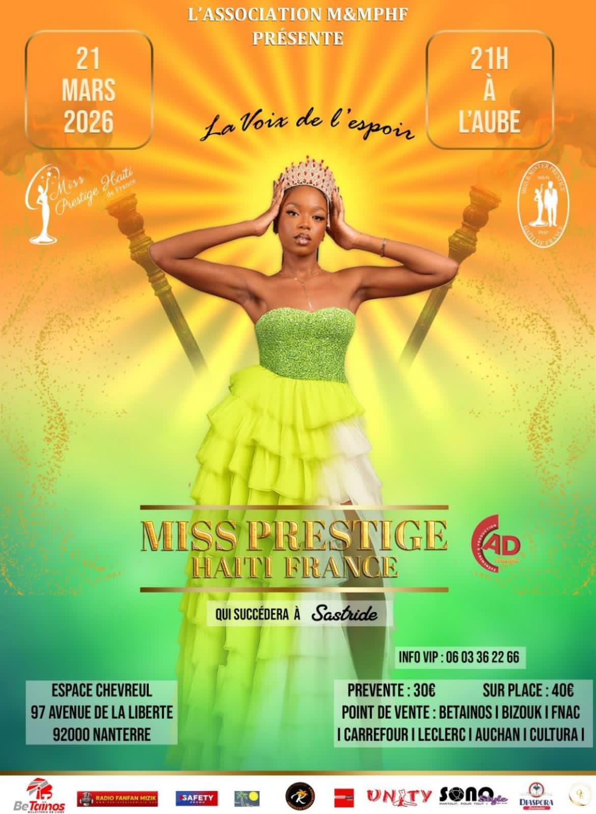 ELECTION MISTER PRESTIGE HAITI DE FRANCE