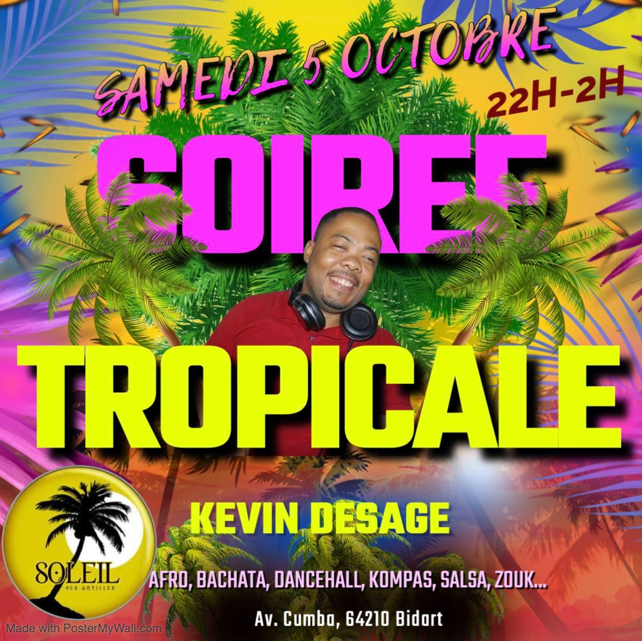 SOIREE TROPICALE AVEC DJ KEVIN DESAGE image de présentation